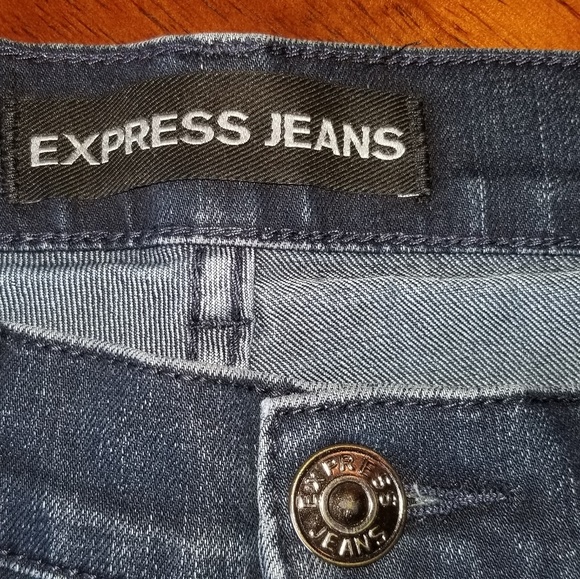 Express Dark Wash Skinny Jeans - Picture 3 of 3